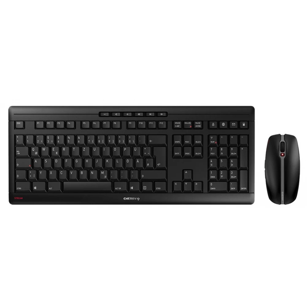 CHERRY Stream Desktop Wireless US Angol fekete