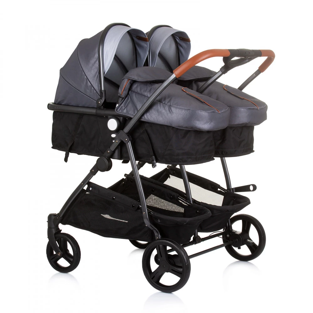 CHIPOLINO Duo Smart iker babakocsi - Silver Gray