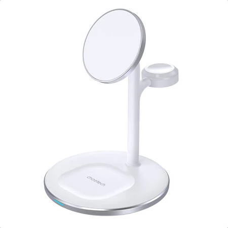 CHOETECH T585-F-V12 3 in 1 Vezeték nélküli töltőállvány fehér