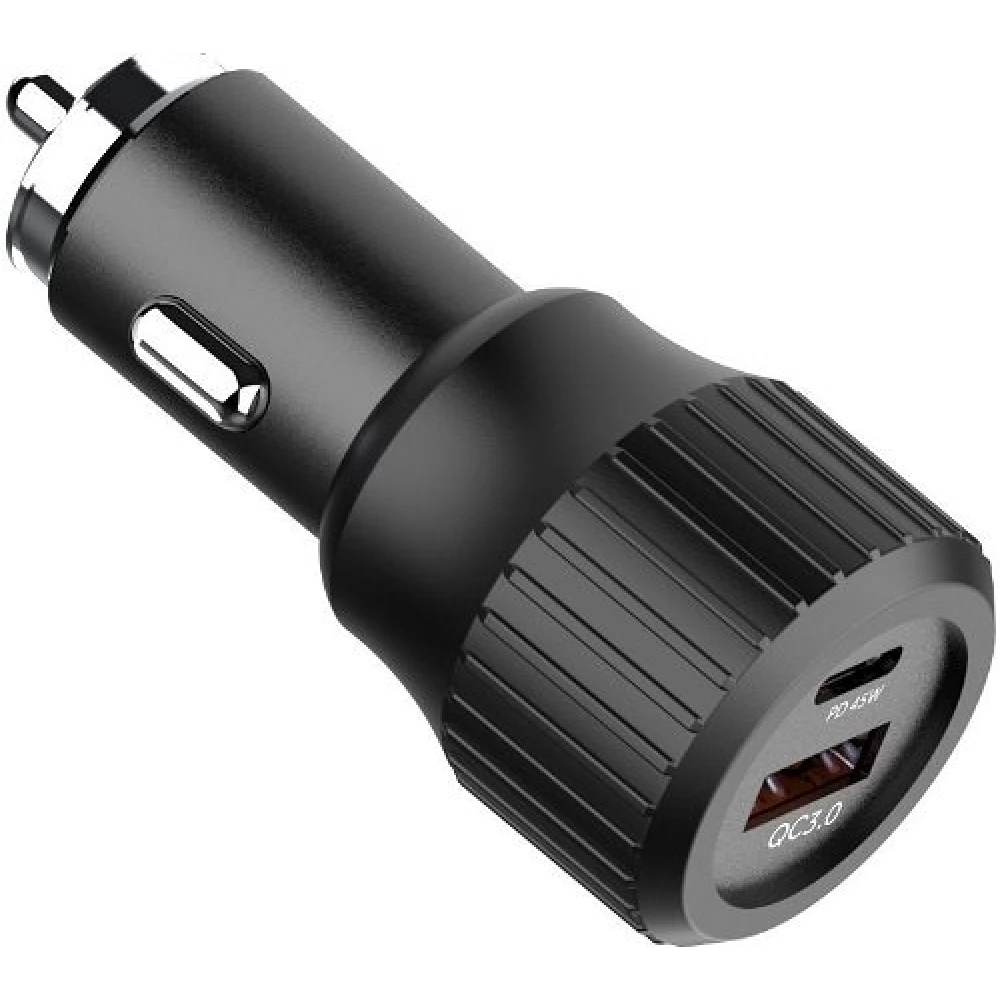 CHOETECH TC0010 Autós töltő 1xUSB 1xUSB-C 63W fekete