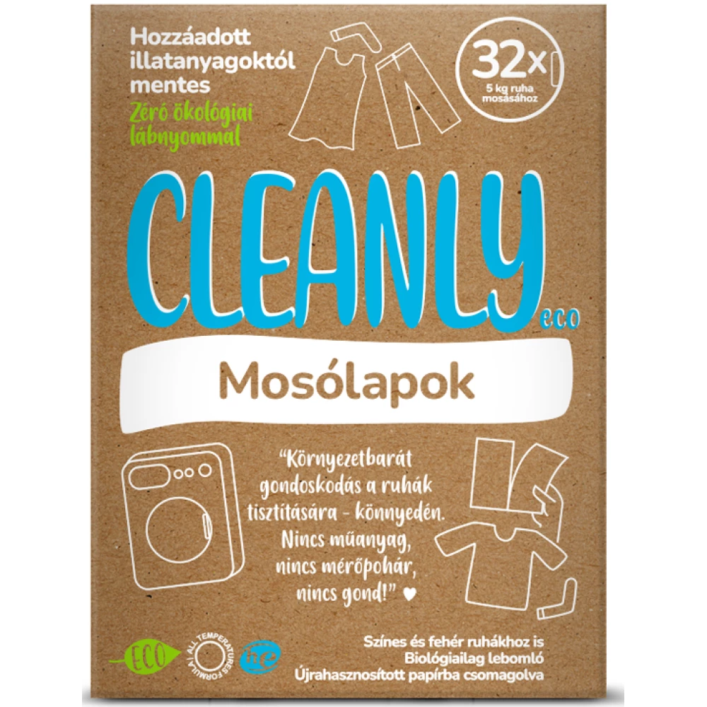 CLEANLY Cleanly eco mosólapok 32 db