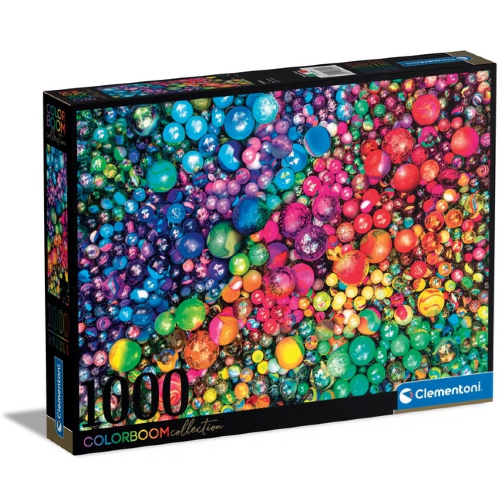 CLEMENTONI Puzzle játék 1000 darabos Colorboom Collection Üveggolyók