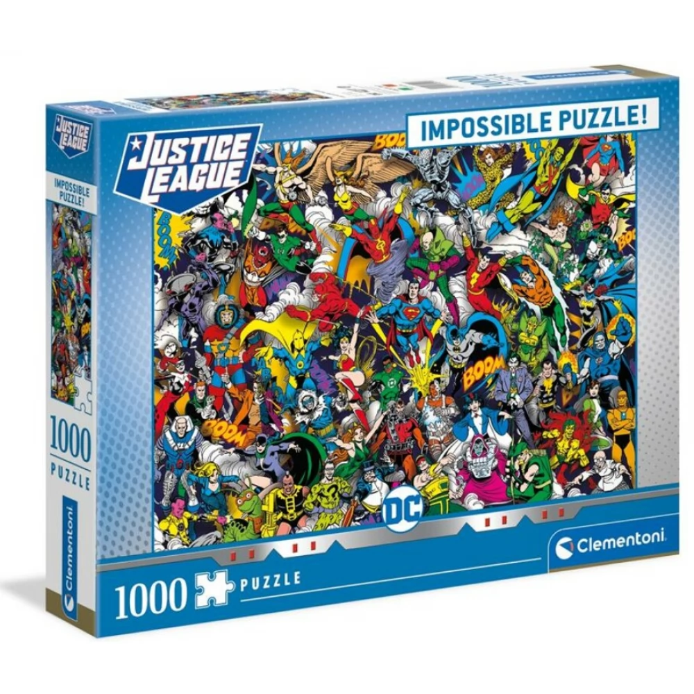 CLEMENTONI Puzzle játék 1000 darabos Impossible DC Comics Az Igazság Ligája