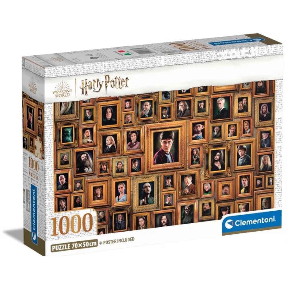 CLEMENTONI Puzzle játék 1000 darabos Impossible Harry Potter + poszter