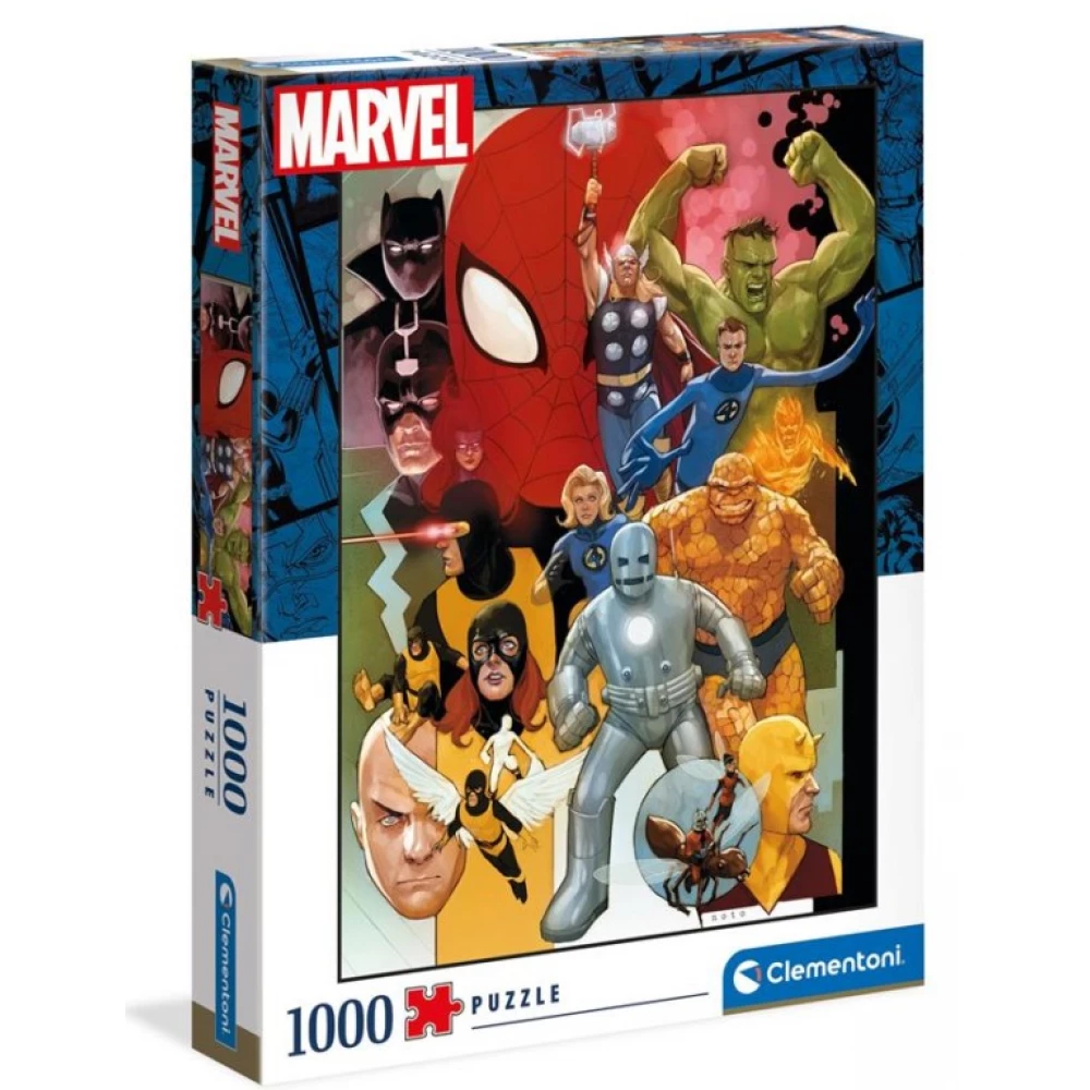 CLEMENTONI Puzzle játék 1000 darabos Marvel 80-as megjelenésű szuperhősök