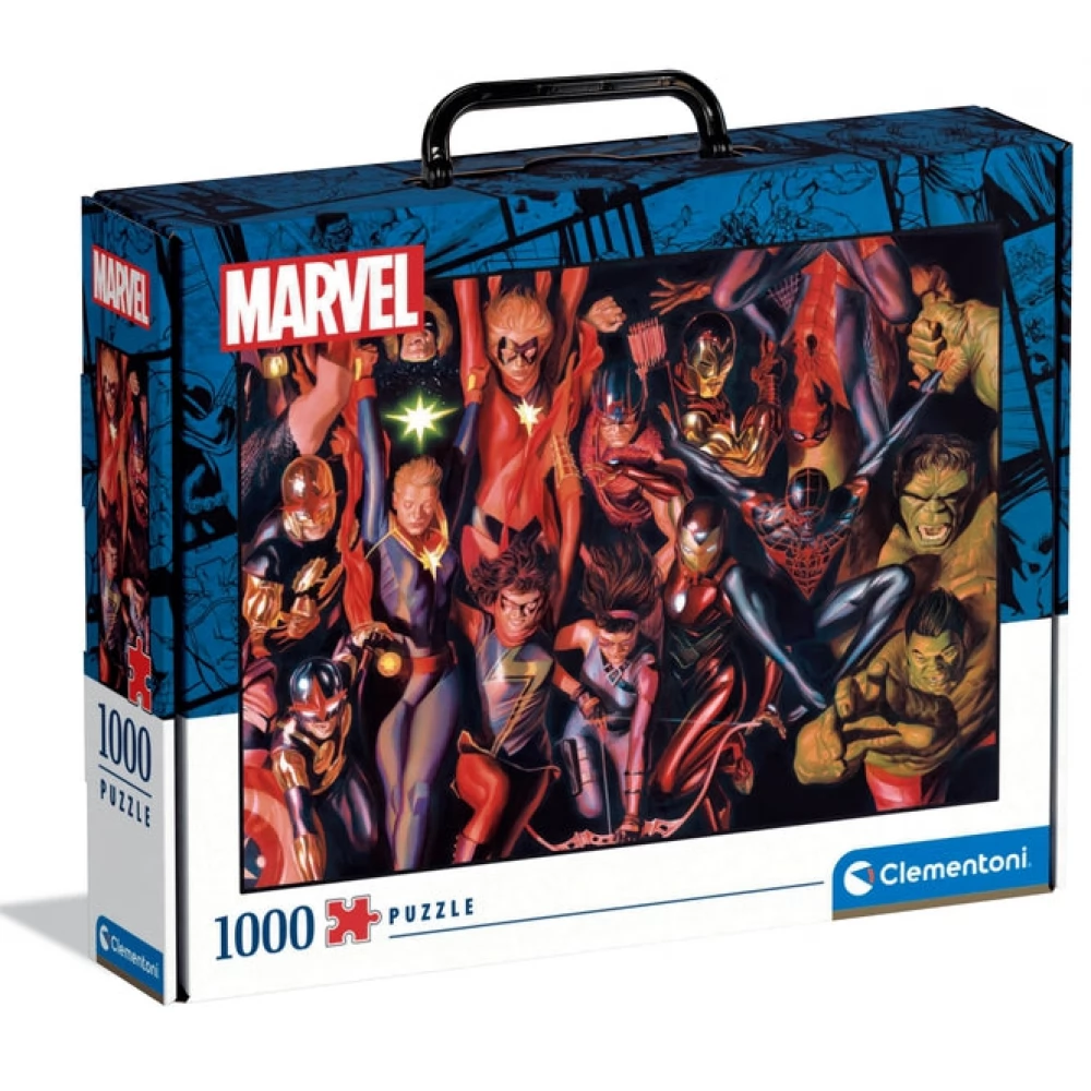 CLEMENTONI Puzzle játék 1000 darabos Marvel Bosszúállók hordozó táskás csomagolás