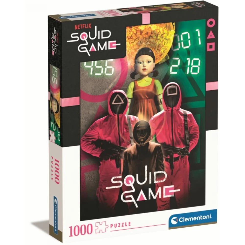 CLEMENTONI Puzzle játék 1000 darabos Netflix Squid Game 39693