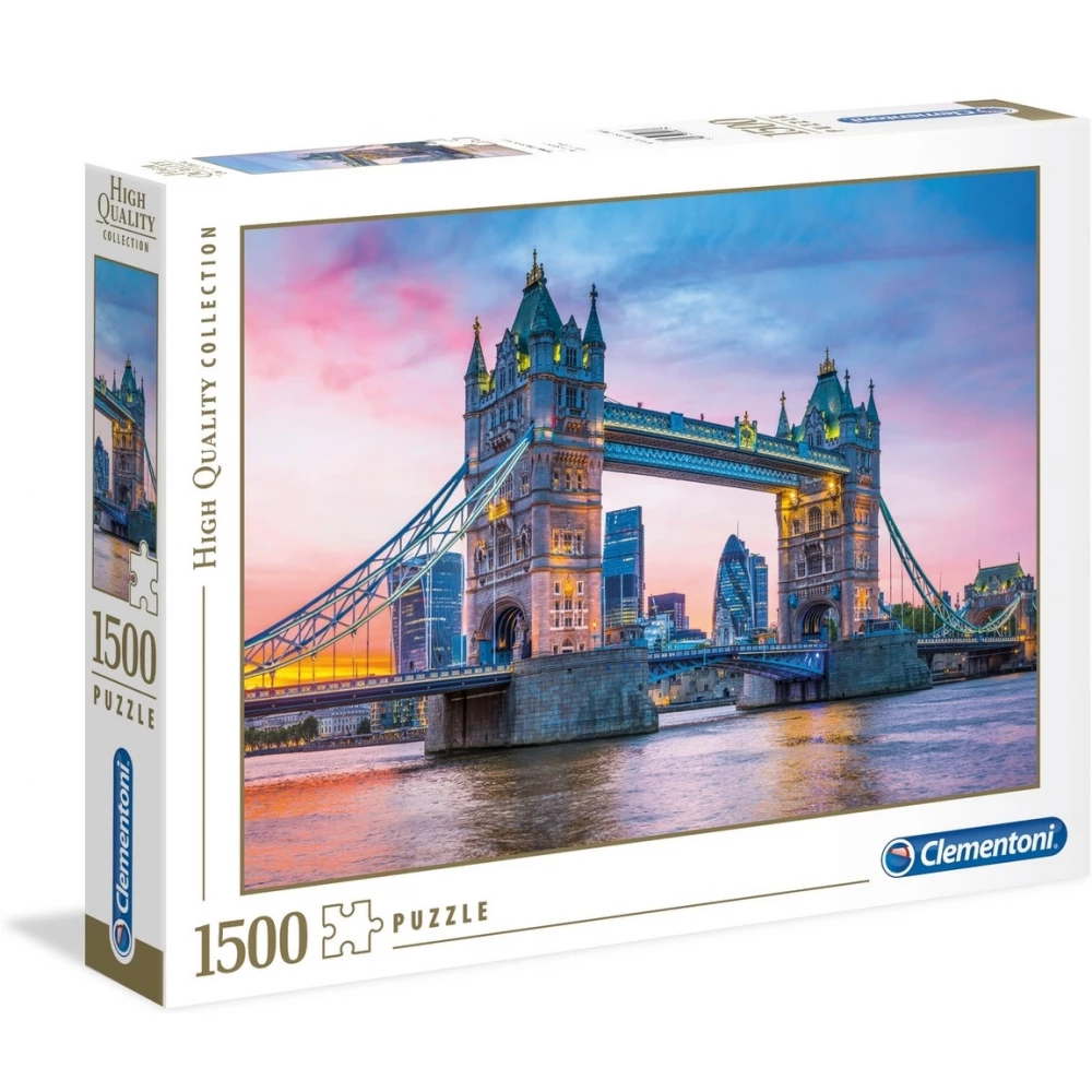 CLEMENTONI Puzzle játék 1500 darabos High Quality Collection A Tower híd alkonyatkor
