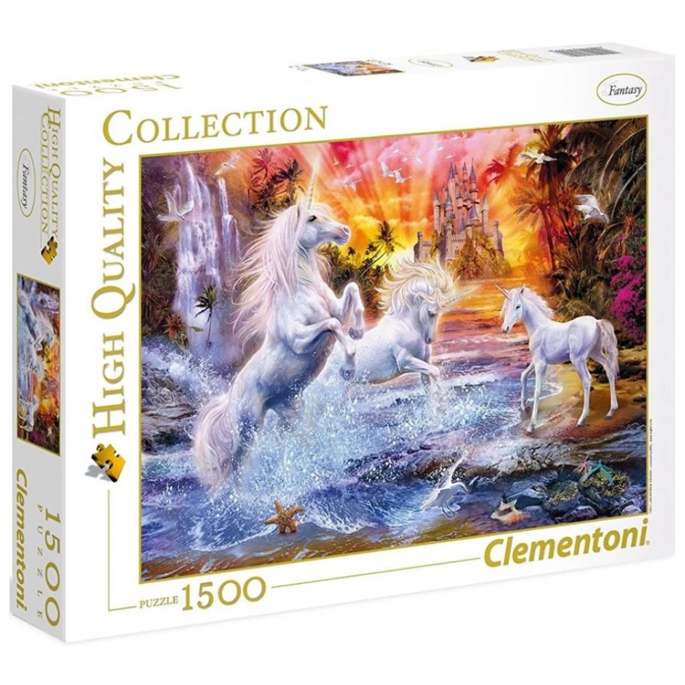 CLEMENTONI Puzzle játék 1500 darabos High Quality Collection Vad unikornisok