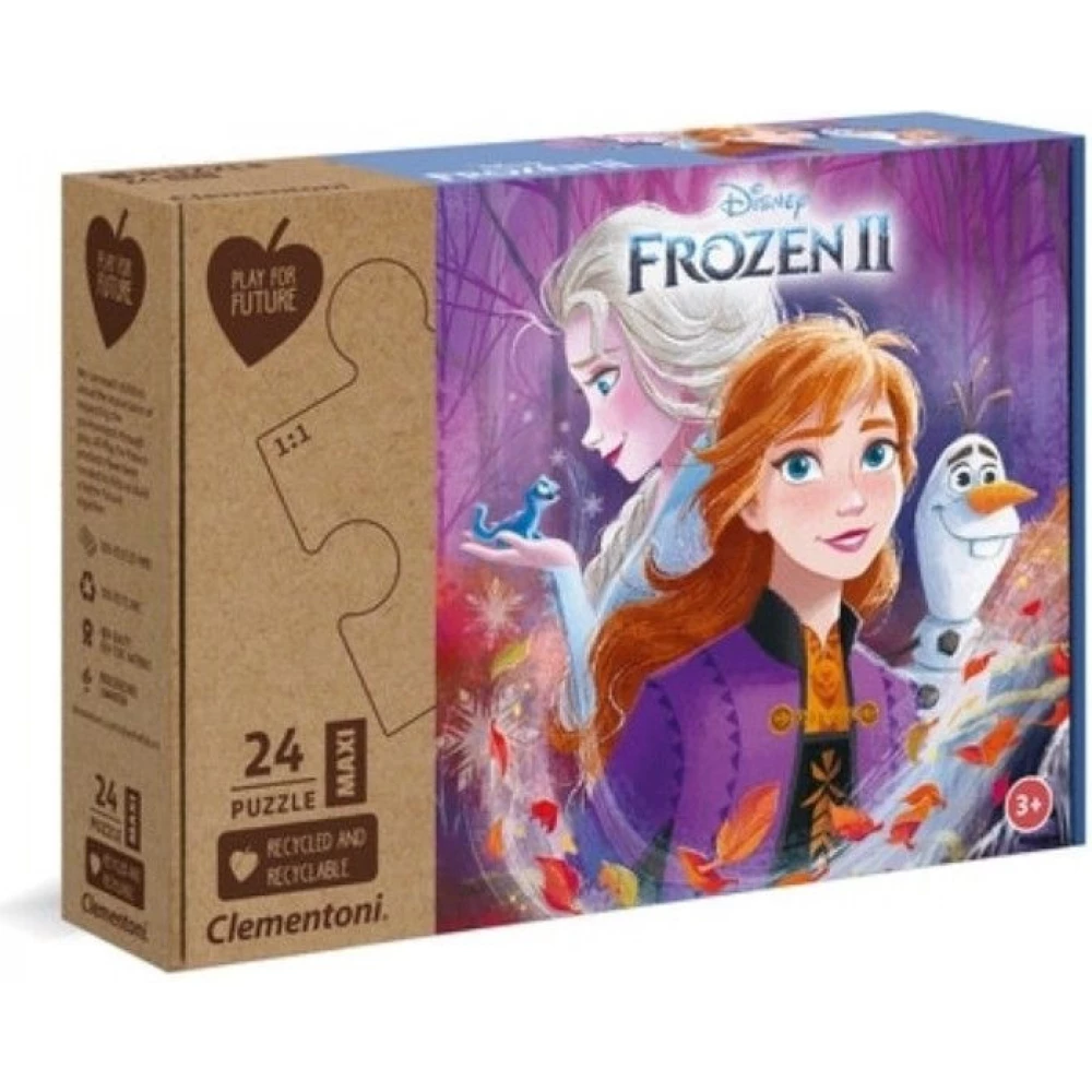 CLEMENTONI Puzzle játék 24 darabos Play for Future Puzzle Maxi - Disney Jégvarázs 2