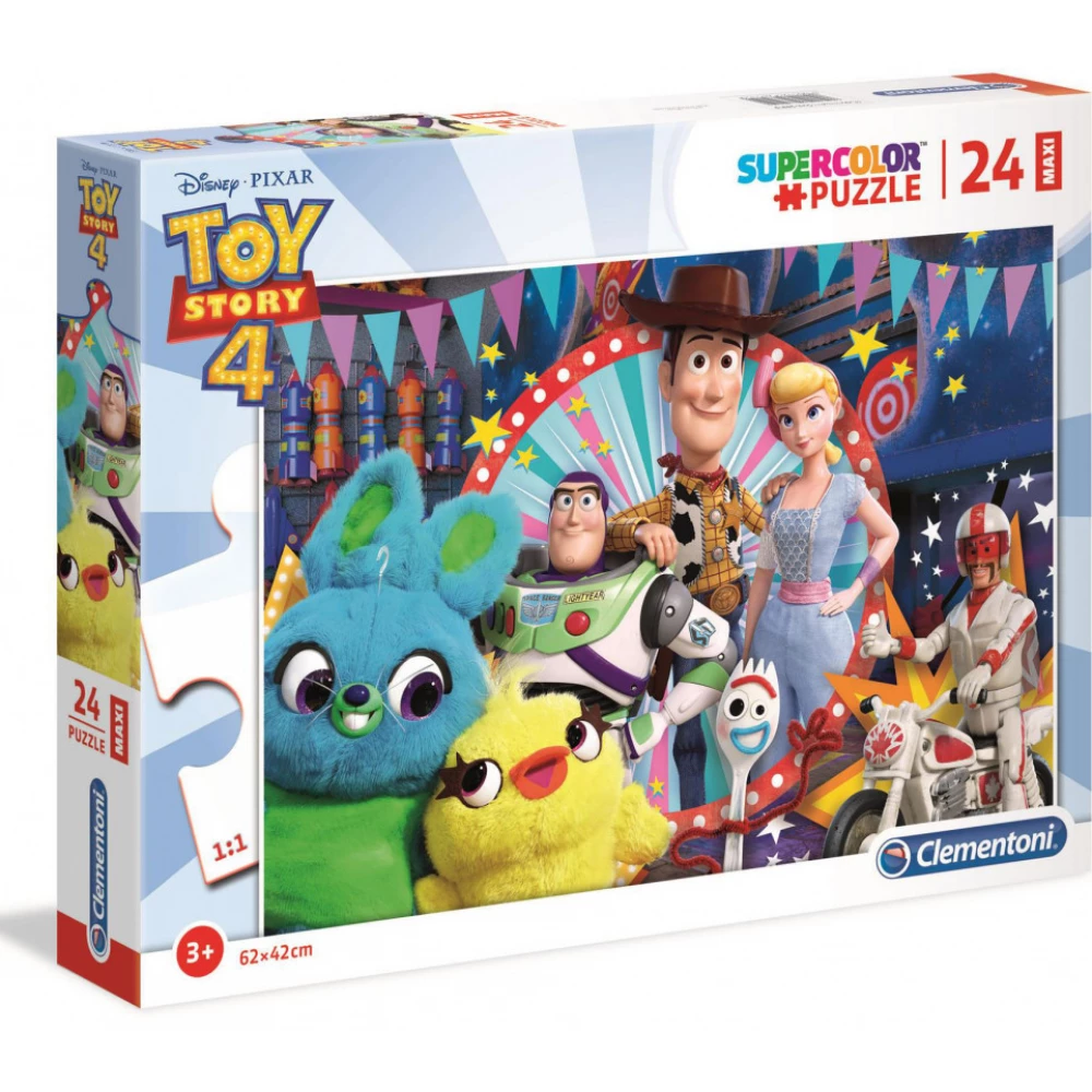 CLEMENTONI Puzzle játék 24 darabos SuperColor Maxi Toy Story 4