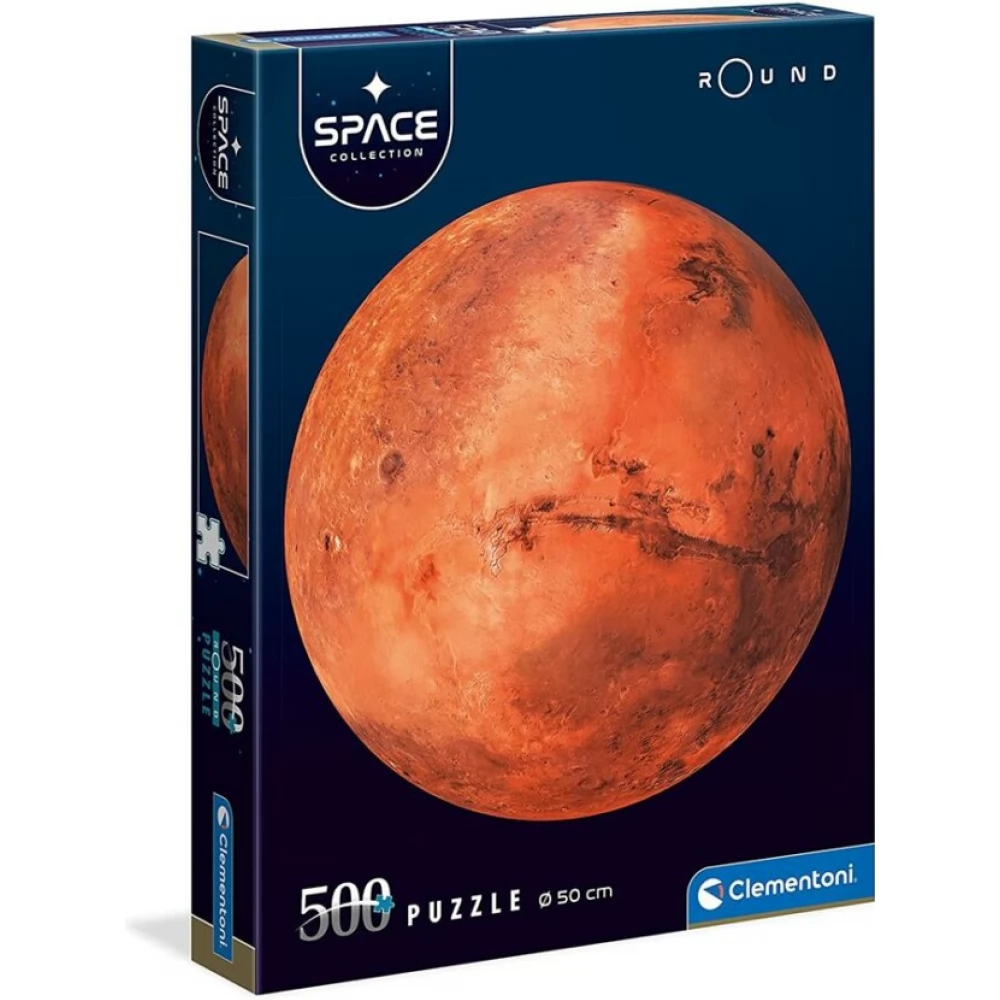 CLEMENTONI Puzzle játék 500 darabos Space Collection Round Mars