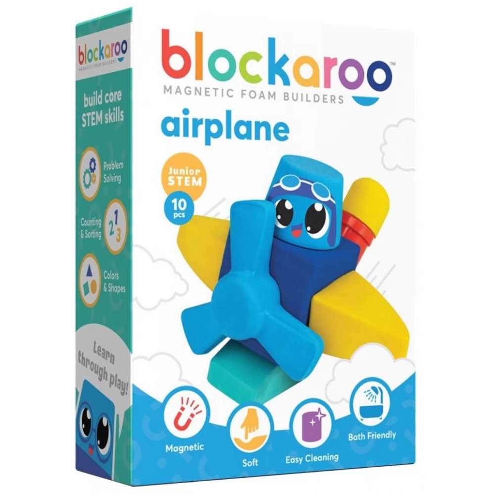 CLICS TOYS Blockaroo építőjáték - Repülőgép 10 darabos