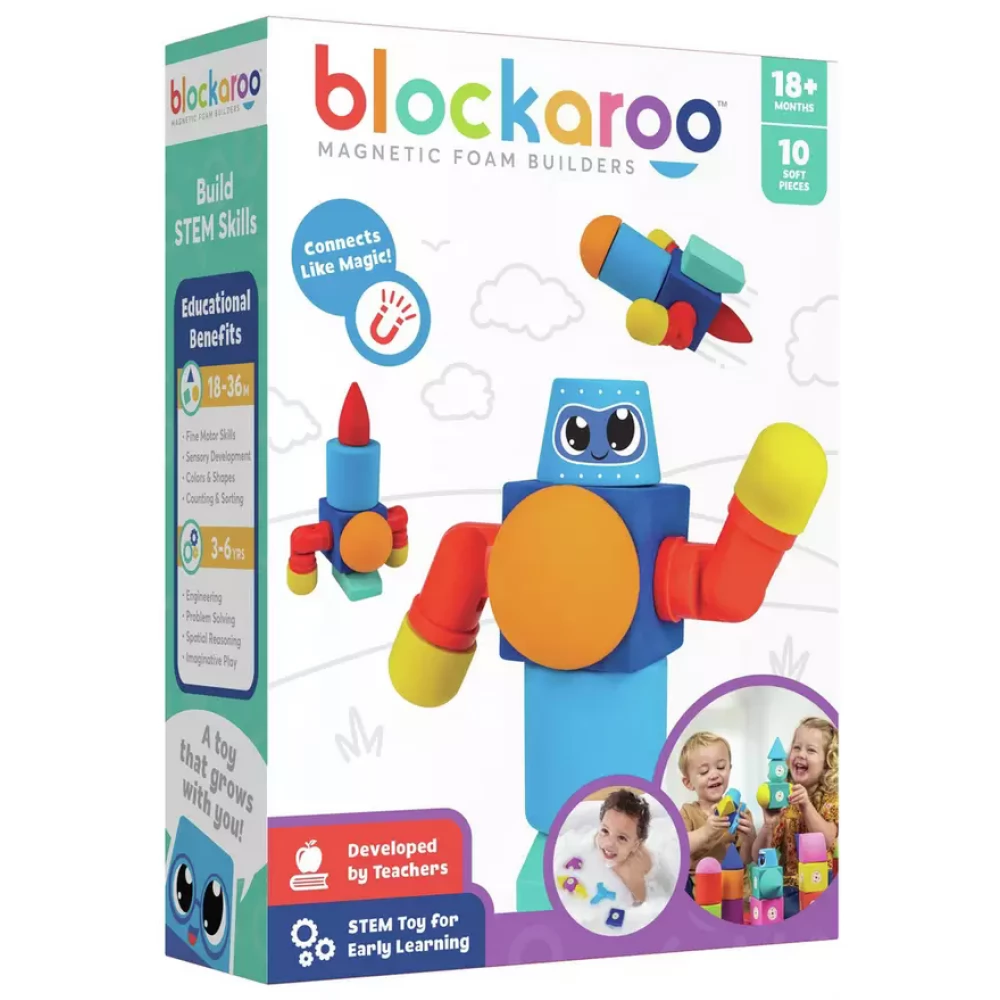 CLICS TOYS Blockaroo építőjáték - Robot 10 darabos