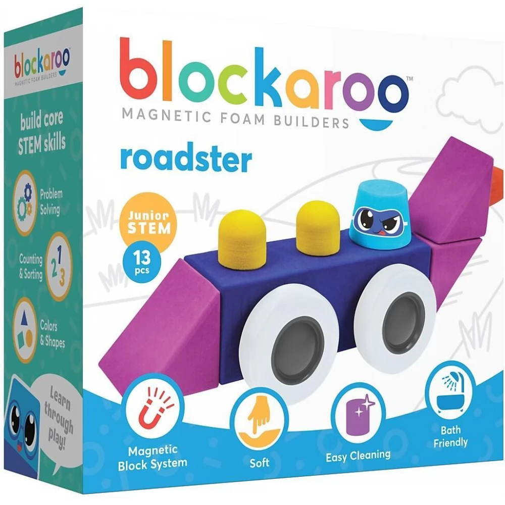 CLICS TOYS Blockaroo építőjáték - Versenyautó 10 darabos
