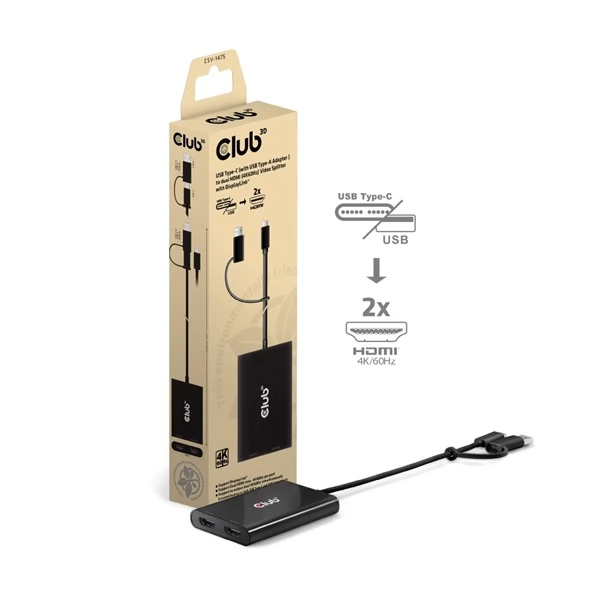 CLUB3D CSV-1548 USB Type-C 4-port 10G Data hub