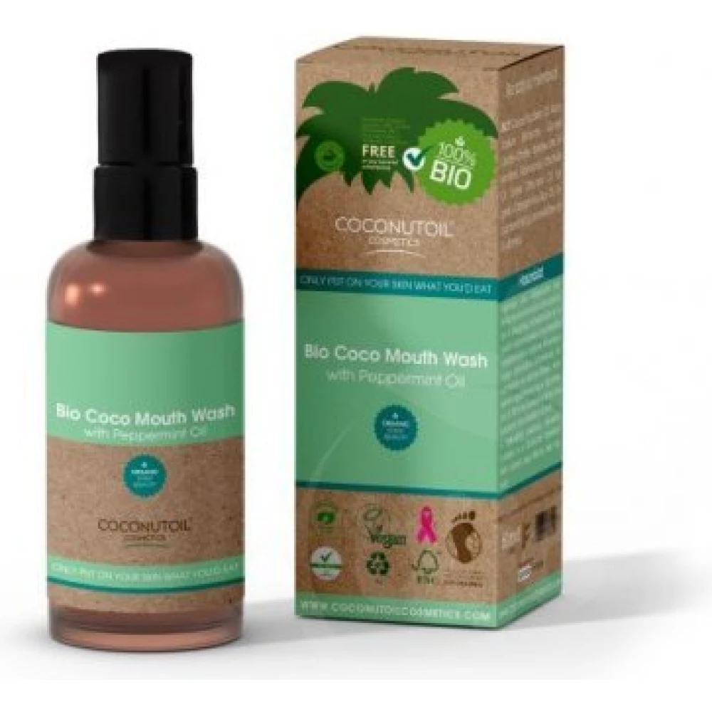 Coconutoil cosmetics bio coco szájvíz borsmentával 100 ml