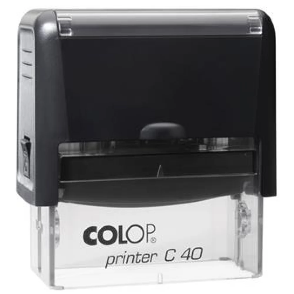 COLOP Printer C 40 Bélyegző fekete cserepárnával átlátszó