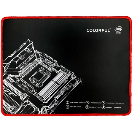 COLORFUL S gaming egérpad fekete-piros