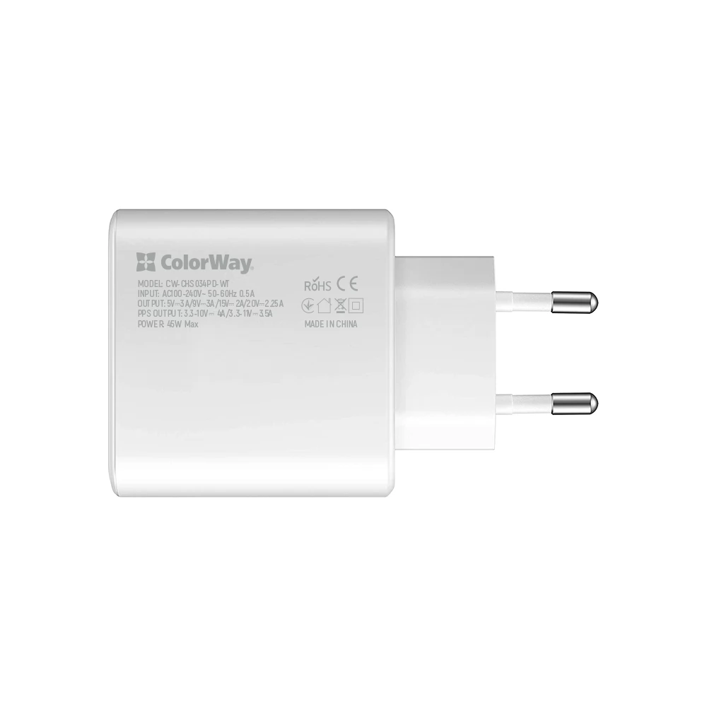 COLORWAY AC Charger Power Delivery Port PPS USB Type-C (45W) fehér