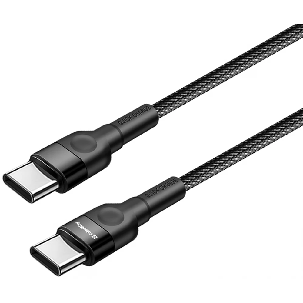 COLORWAY USB 2.0 Type C Összekötő Fekete 1m CW-CBPDCC047-BK