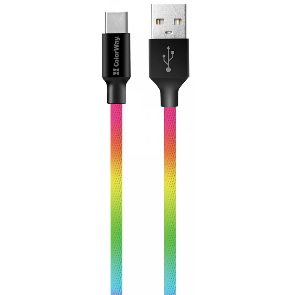 COLORWAY USB 2.0 Type C Átalakító Mintás 1m CW-CBUC018-MC