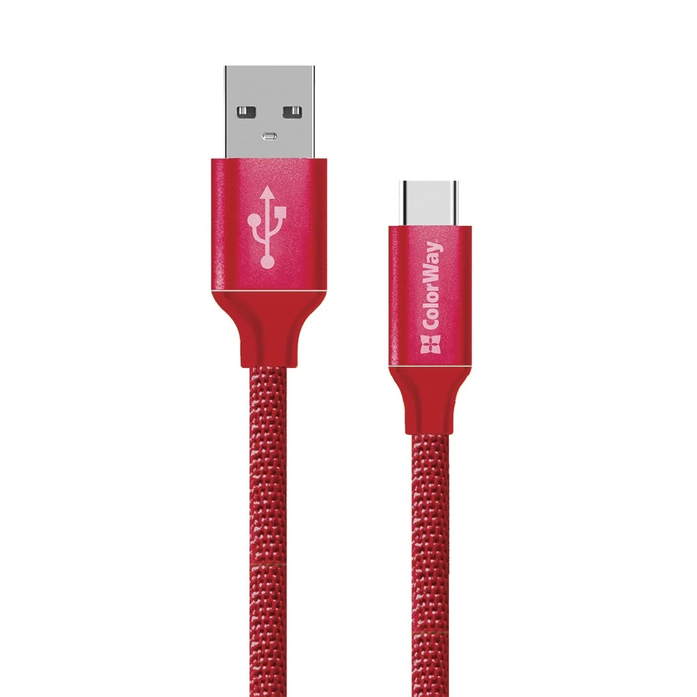 COLORWAY USB 2.0 Type C Átalakító Piros 2m CW-CBUC008-RD