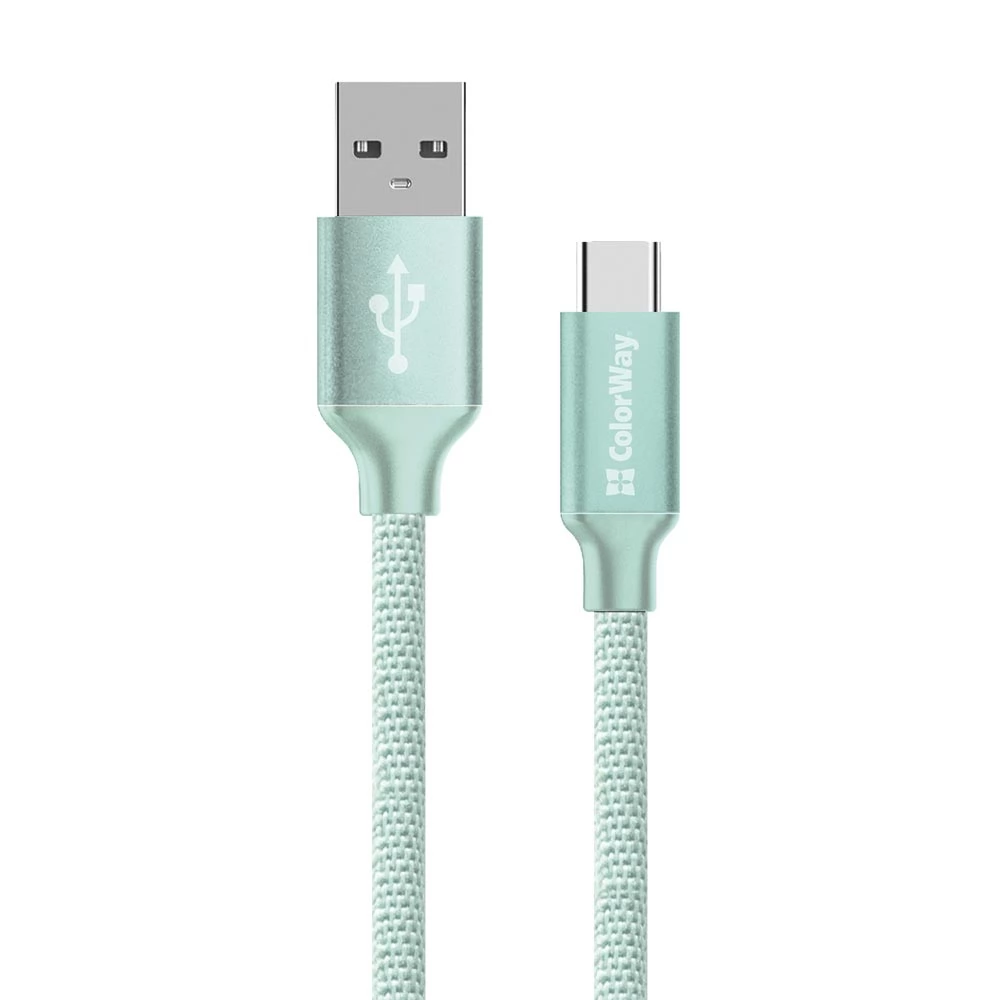 COLORWAY USB 2.0 Type C Átalakító Zöld 2m CW-CBUC008-MT