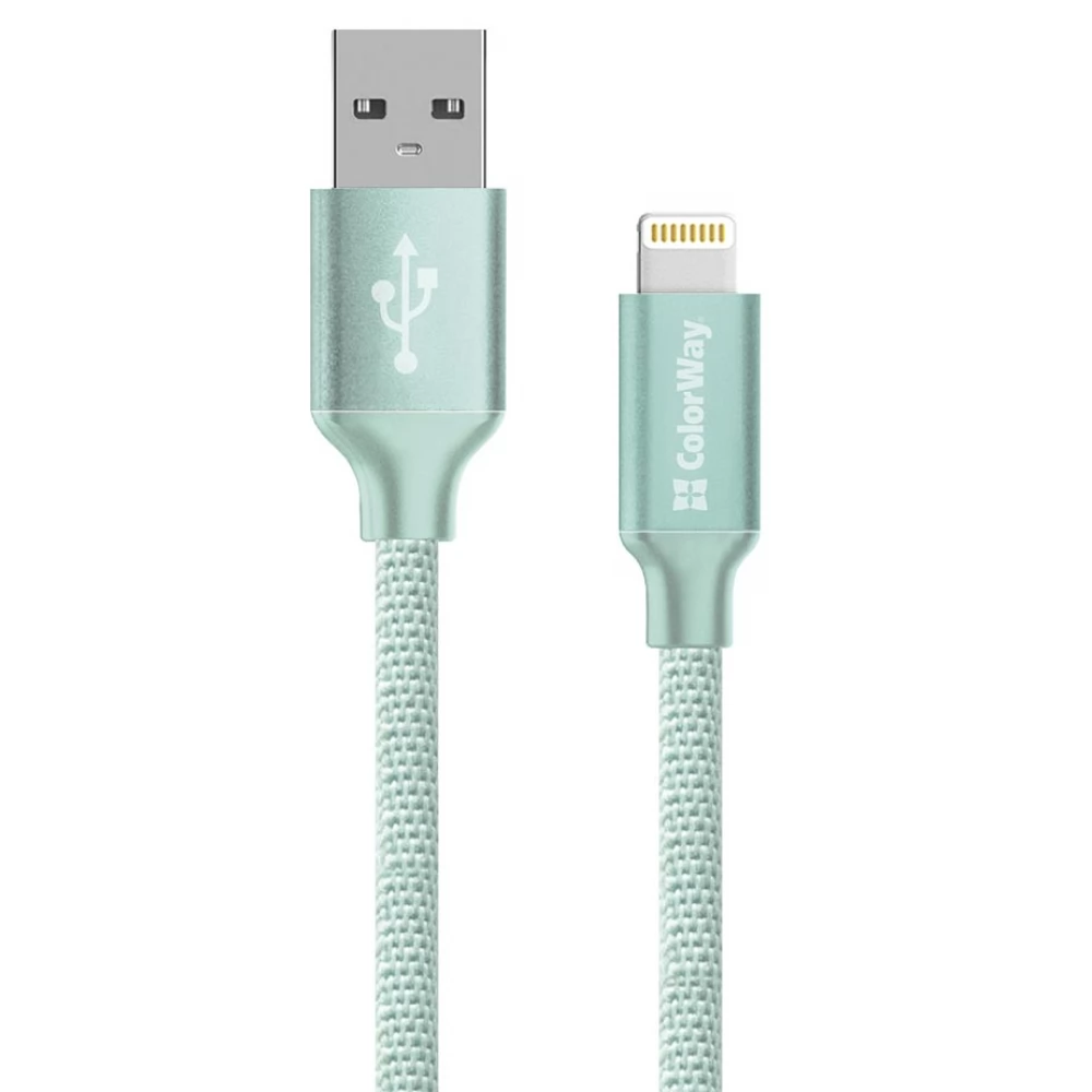 COLORWAY USB Lightning Töltő/adat Kék 2m CW-CBUL007-MT
