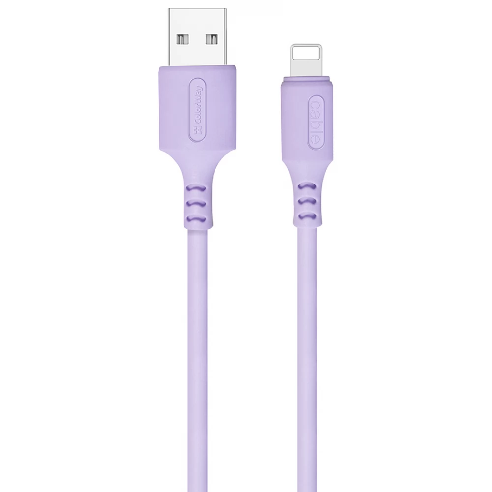COLORWAY USB Lightning Töltő/adat Lila 1m CW-CBUL044-PU
