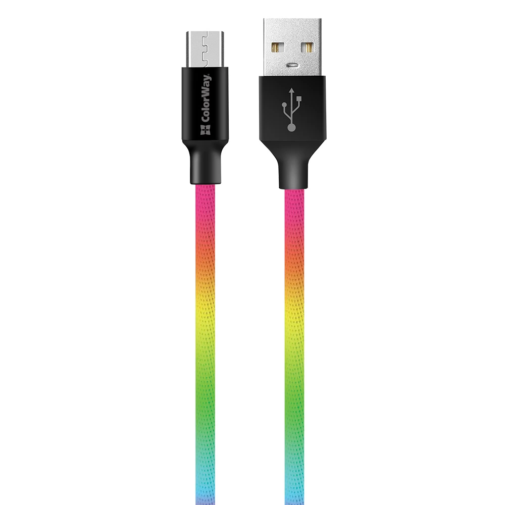 COLORWAY USB Micro USB Átalakító Mintás 1m CW-CBUM017-MC