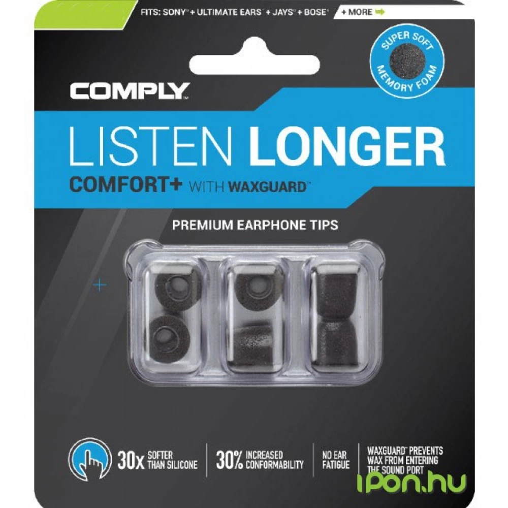 COMPLY Comfort Plus Tsx-100 memóriahab fülilleszték L fekete