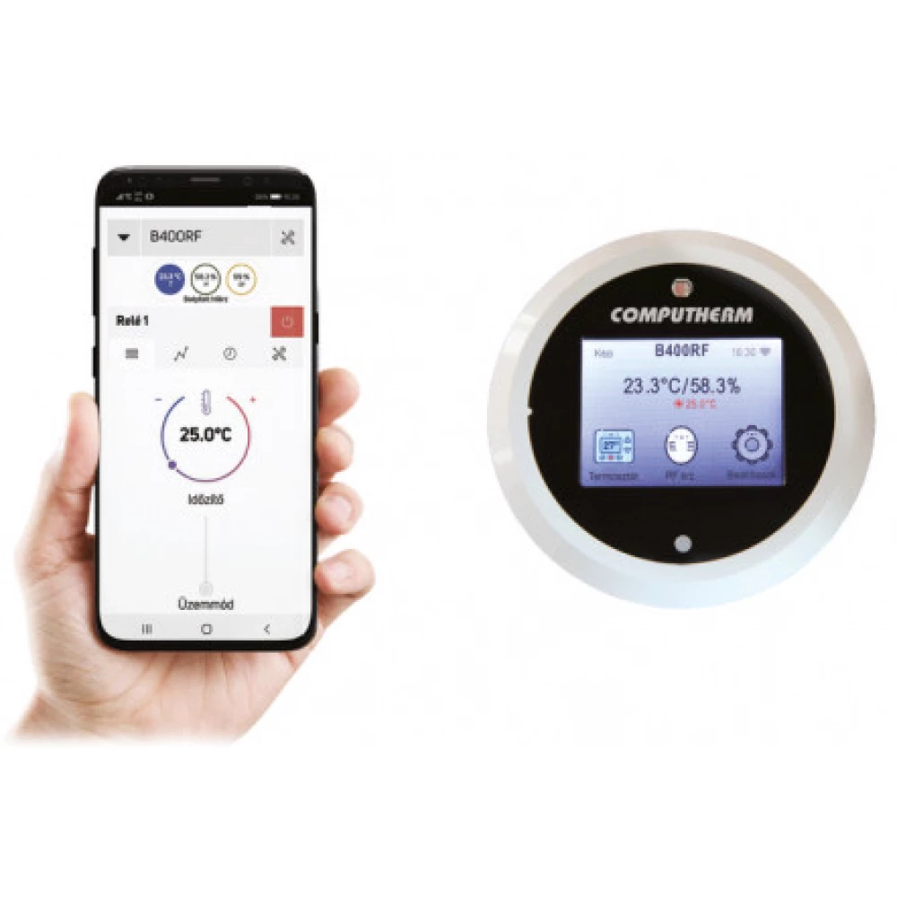 COMPUTHERM B400 Wi-Fi termosztát vezeték nélküli hőérzékelővel érintő kijelzős