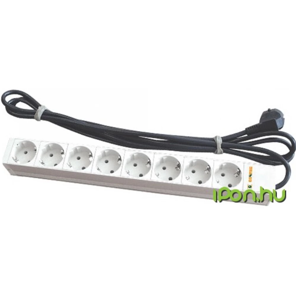 CONTEG Hálózati elosztó 19" 8xSchuko DP-RP-08-SCHUS
