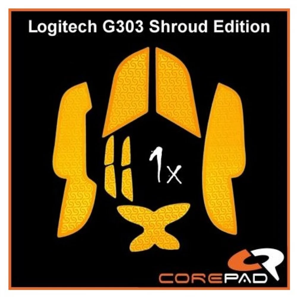 COREPAD Grips For Logitech G303 Shroud Edition narancs