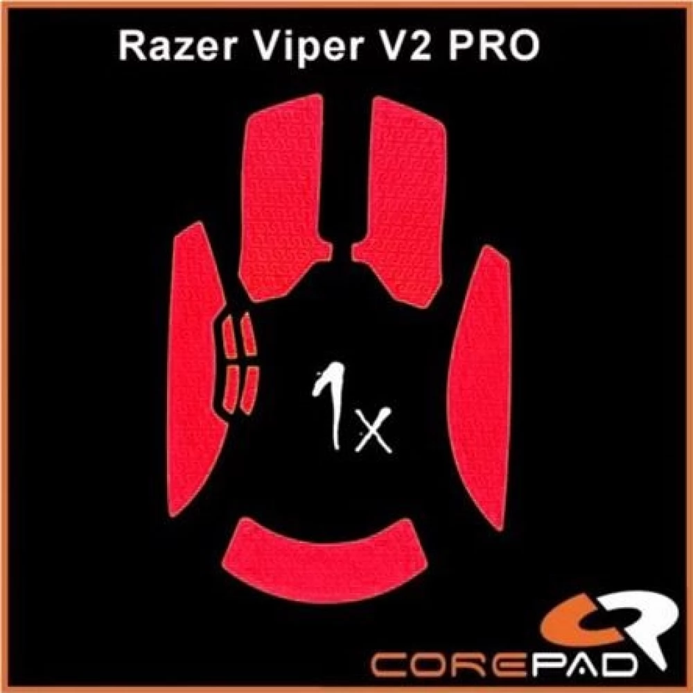 COREPAD Grips For Razer Viper v2 Pro Wireless piros