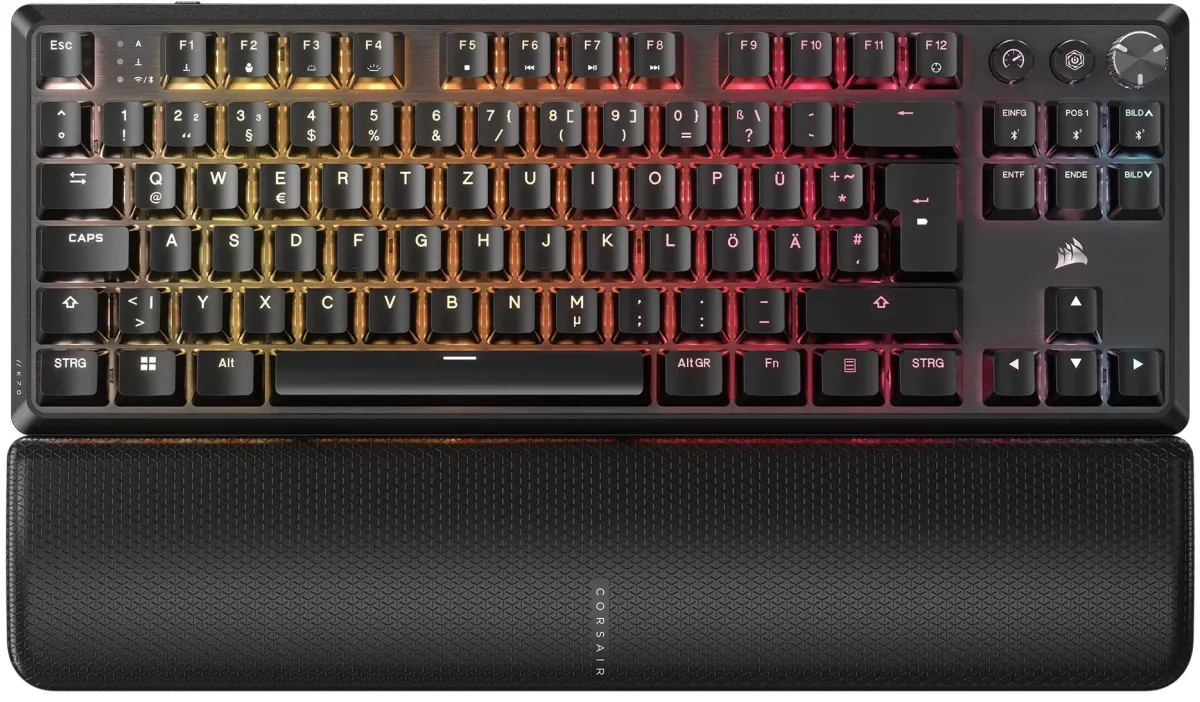 CORSAIR K70 Core TKL Wireless RGB US Angol fekete