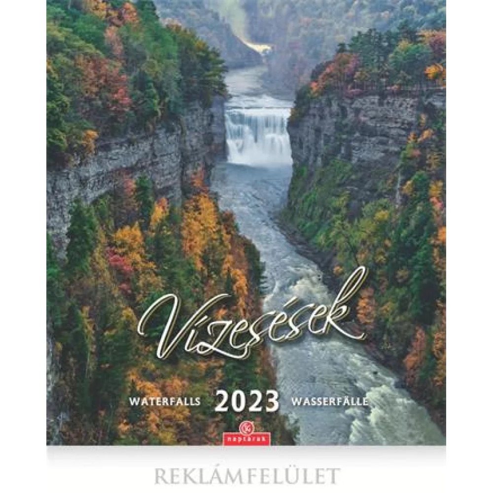 CSG 2023-as falinaptár 30x34cm Vízesések