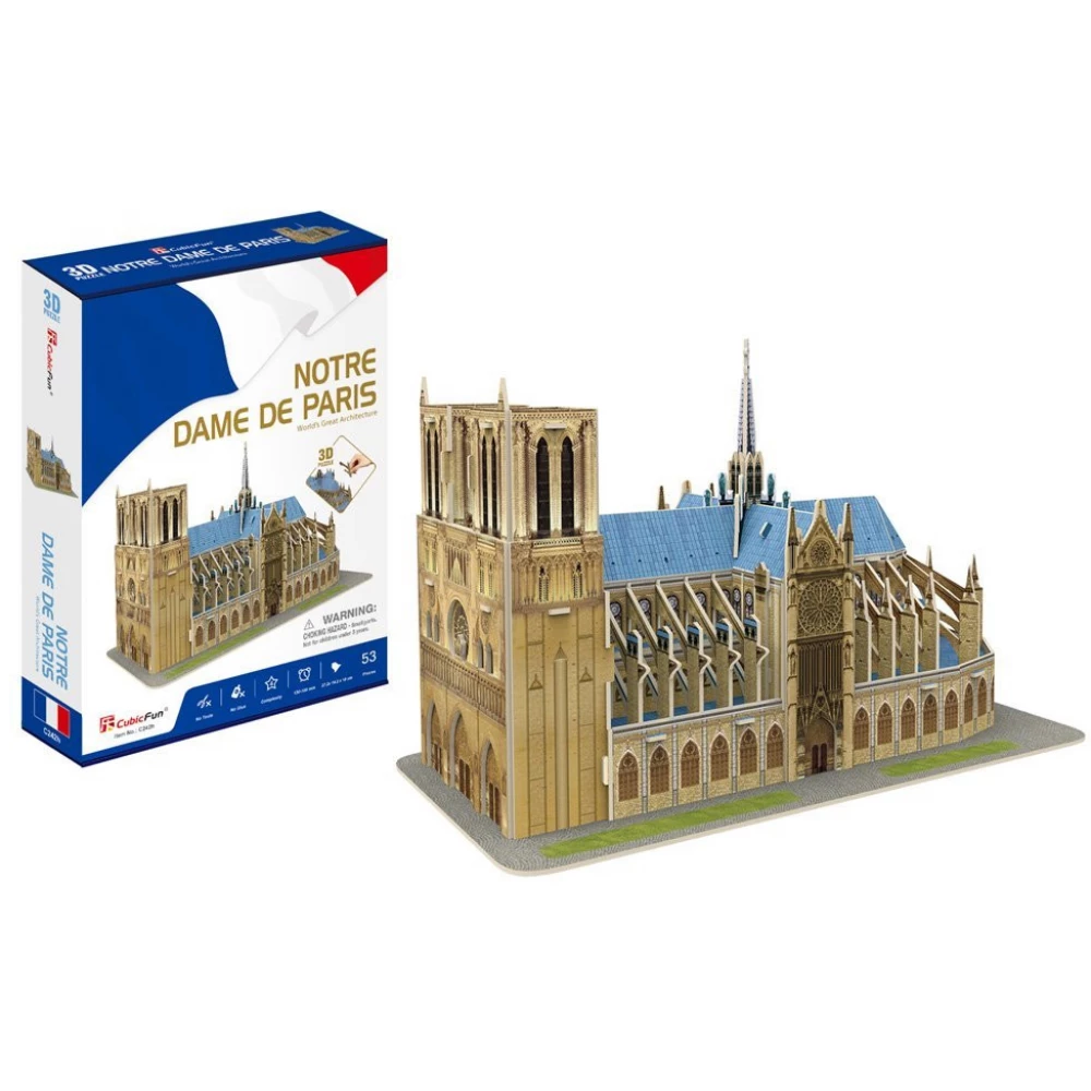 CUBICFUN 3D-C242 Notre Dame 3D puzzle 53 darabos