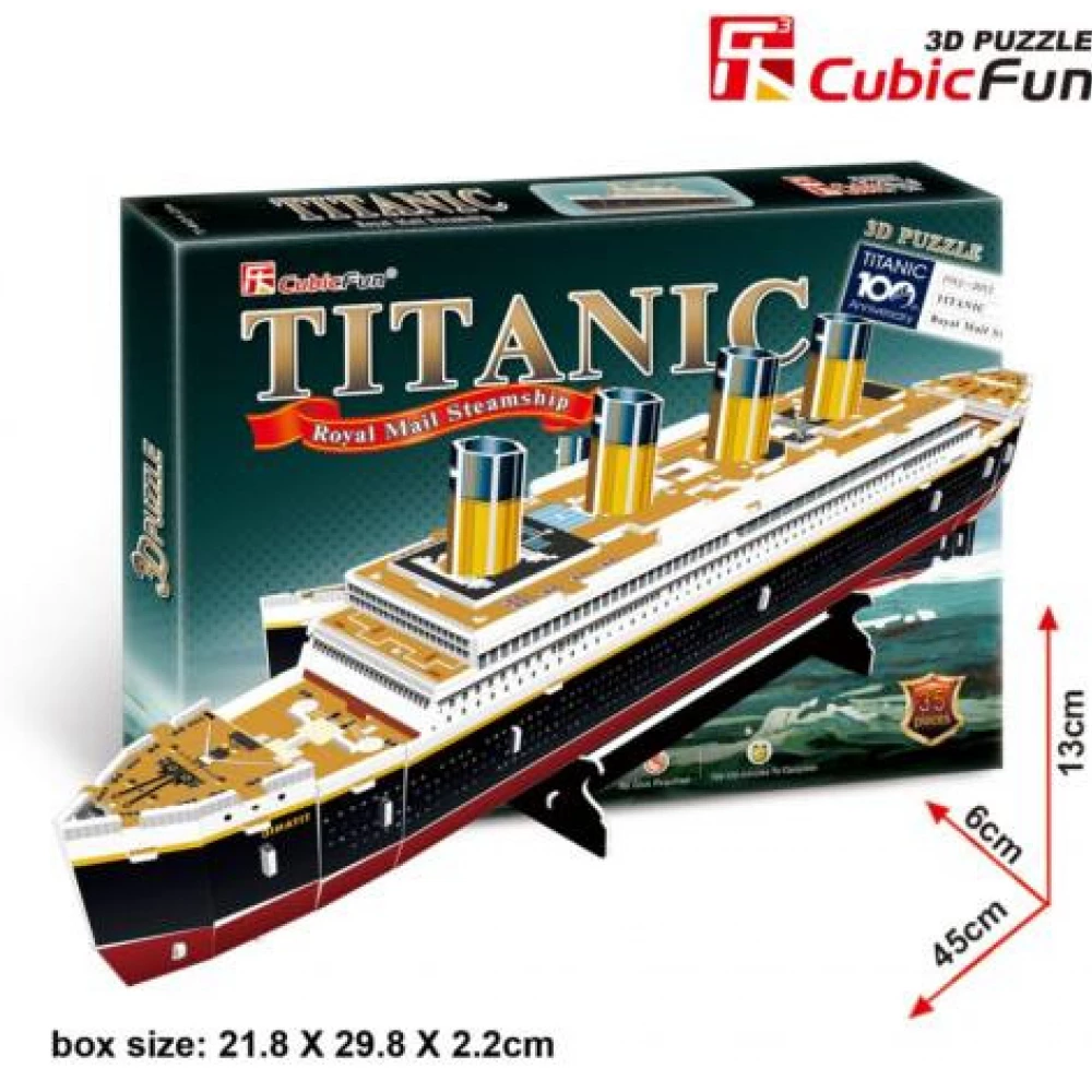 CUBICFUN 3D puzzle játék 113 darabos Titanic