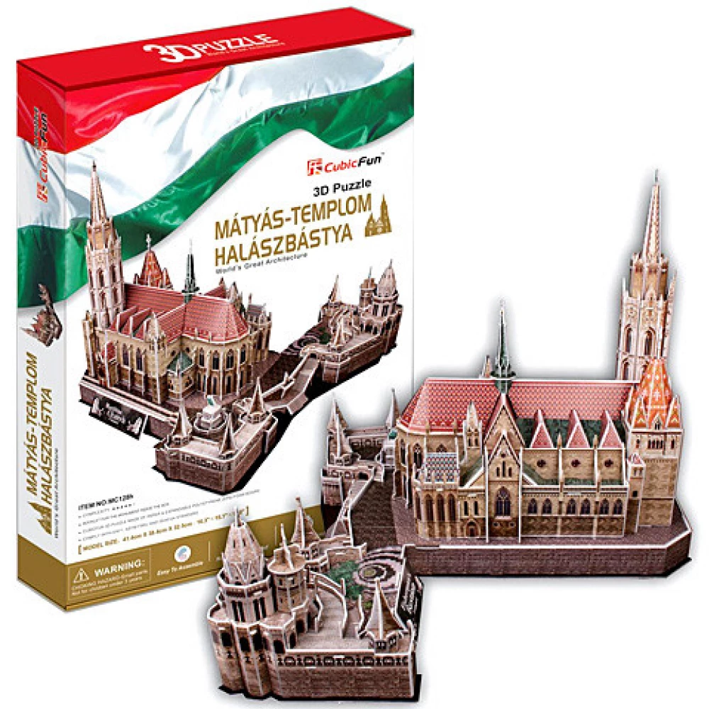CUBICFUN 3D puzzle játék 176 darabos Mátyás-templom / Halászbástya 3D