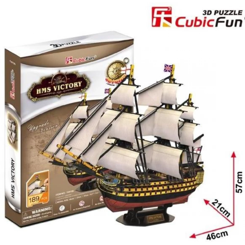 CUBICFUN 3D puzzle játék 196 darabos HMS Victory