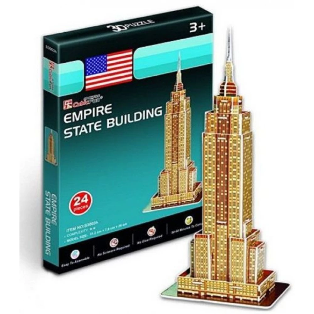 CUBICFUN 3D puzzle játék 24 darabos Empire State Building