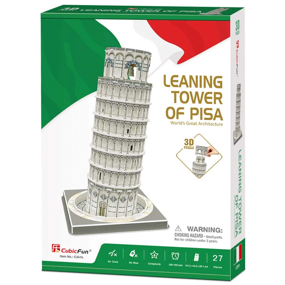 CUBICFUN 3D puzzle játék 27 darabos Pisai ferde torony