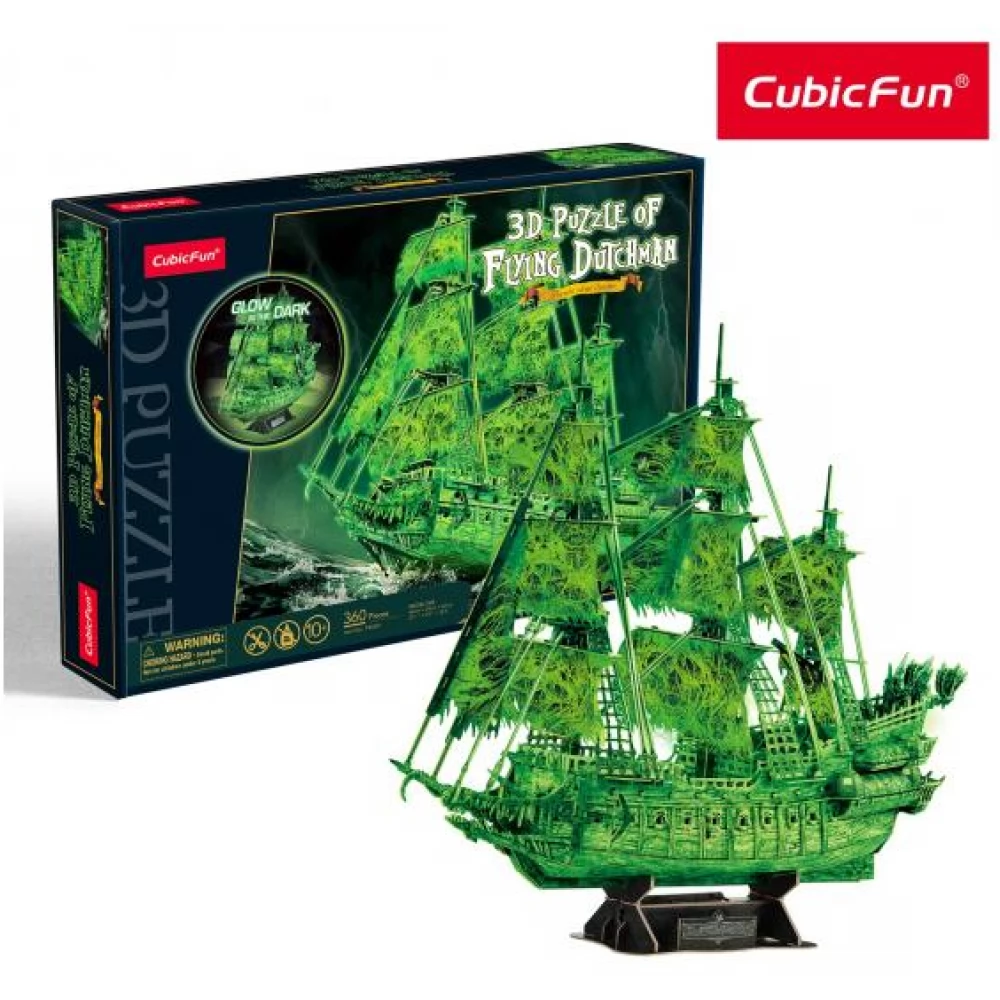 CUBICFUN 3D puzzle játék 360 darabos A bolygó hollandi éjszaka világítós - fluoreszkáló