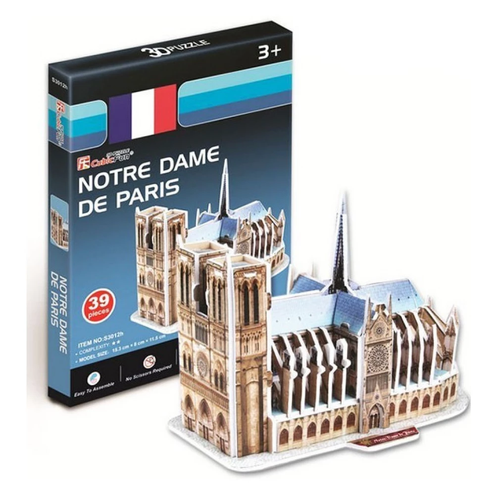 CUBICFUN 3D puzzle játék 39 darabos Notre Dame