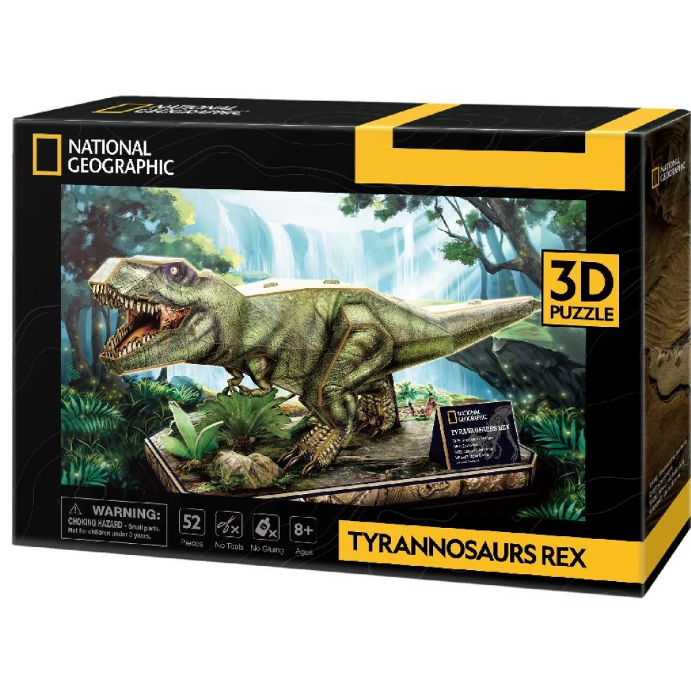 CUBICFUN 3D puzzle játék 52 darabos National Geographic T-Rex