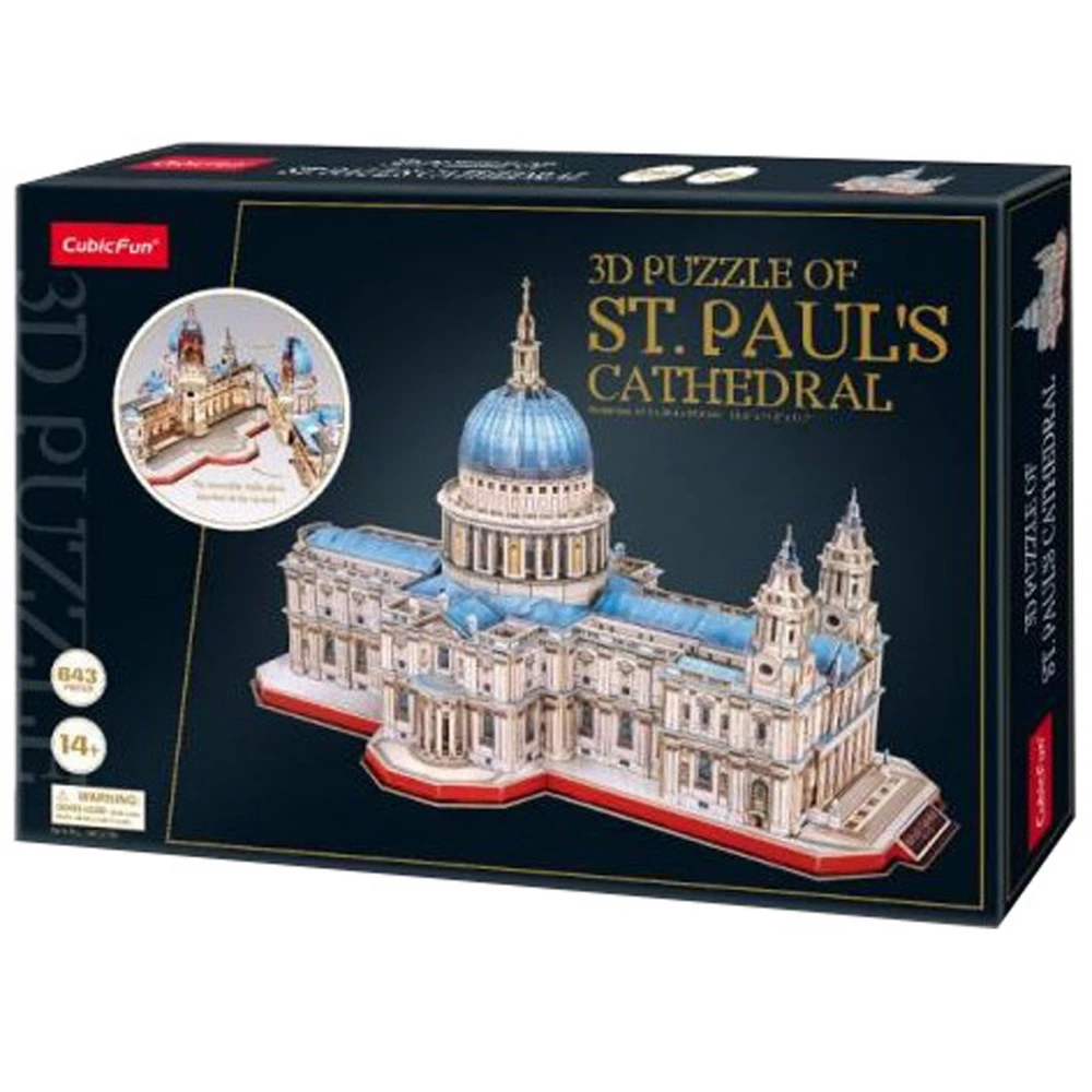 CUBICFUN 3D puzzle játék 643 darabos St. Paul Cathedral