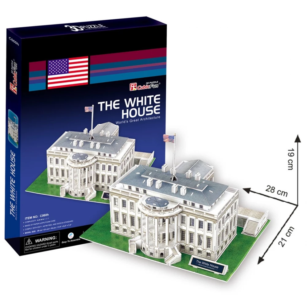 CUBICFUN 3D puzzle játék 65 darabos White House