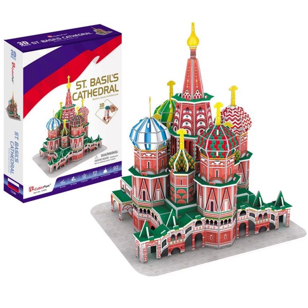 CUBICFUN 3D puzzle játék 92 darabos St. Basil Cathedral